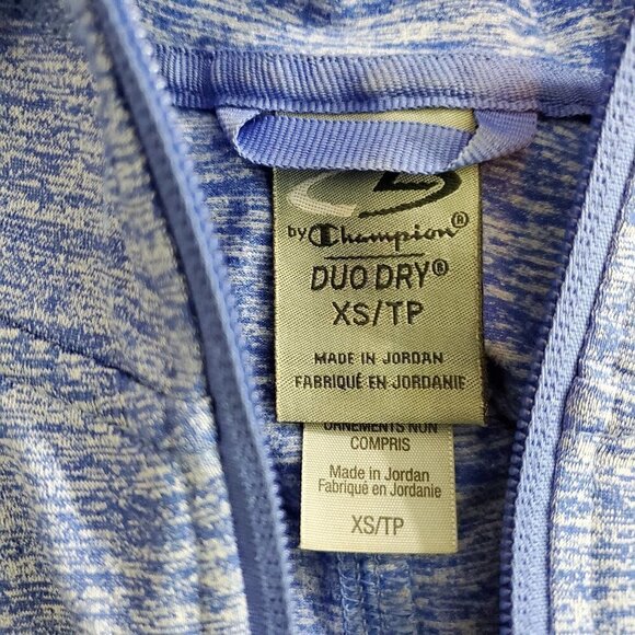 Champion Duo Dry Blue Chambray Women's Full Zip Hoodie Sweatshirt - XS - Picture 10 of 16